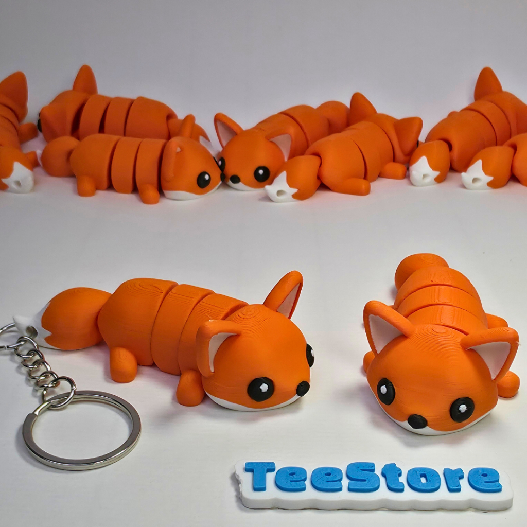 Móc Khóa Cáo Con Đáng Yêu Chibi - Flexy Foxie – Mô hình mini in 3D FDM with PLA