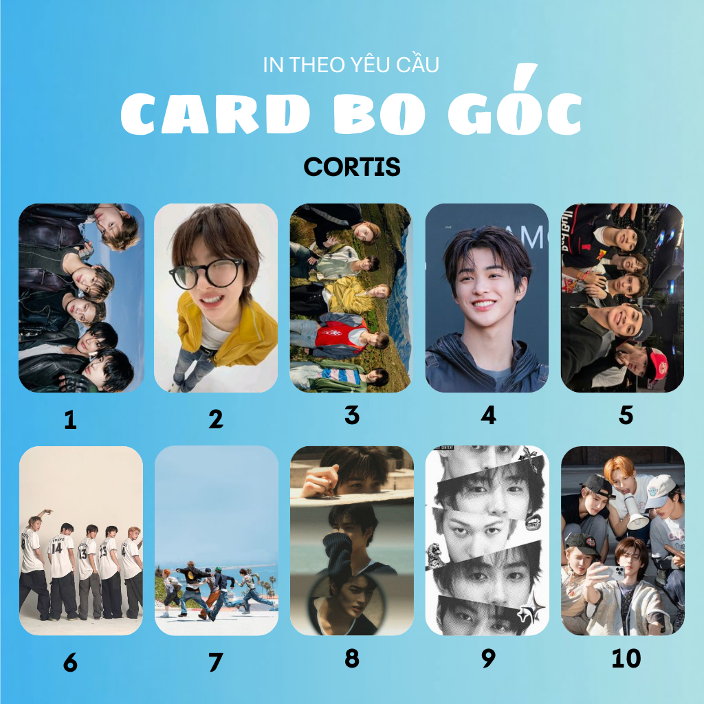 [CORTIS] Card bo góc, photocard nhóm nhạc Hàn Quốc CORTIS - In theo yêu cầu