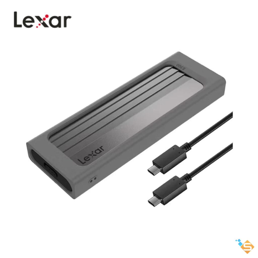 Box ổ cứng Lexar E300 M.2 SSD Enclosure hỗ trợ NVMe SSD 2280/2260/2242/2230, USB 3.2 Gen 2 10Gbps