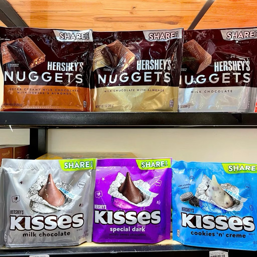 Socola Hershey's Nuggets & Kisses túi zip của Mỹ