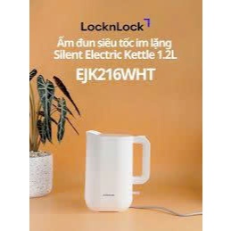 Ấm đun siêu tốc giảm âm LocknLock Silent electric kettle 1.2L- Màu trắng EJK216WHT