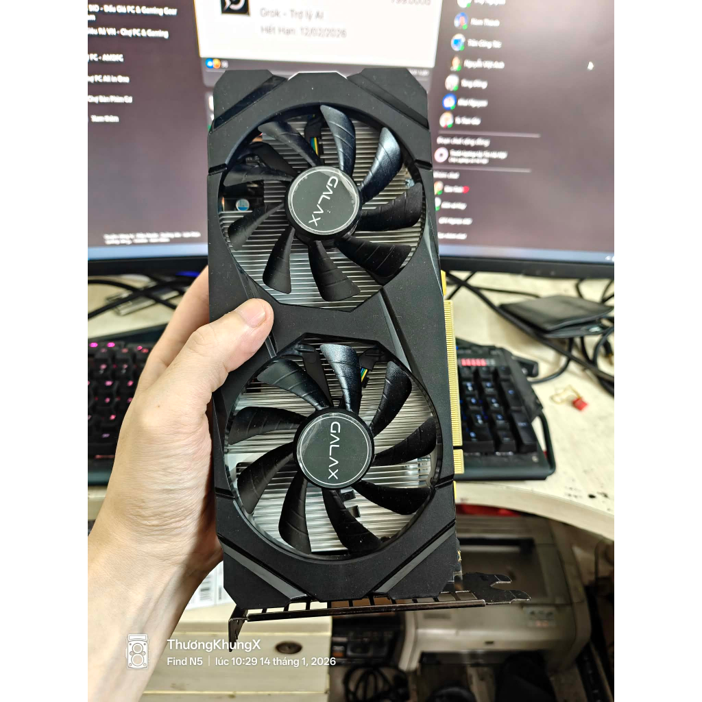 VGA CŨ GTX 1660TI 6GB GALAX 2FAN rẻ nhất SHOPEE