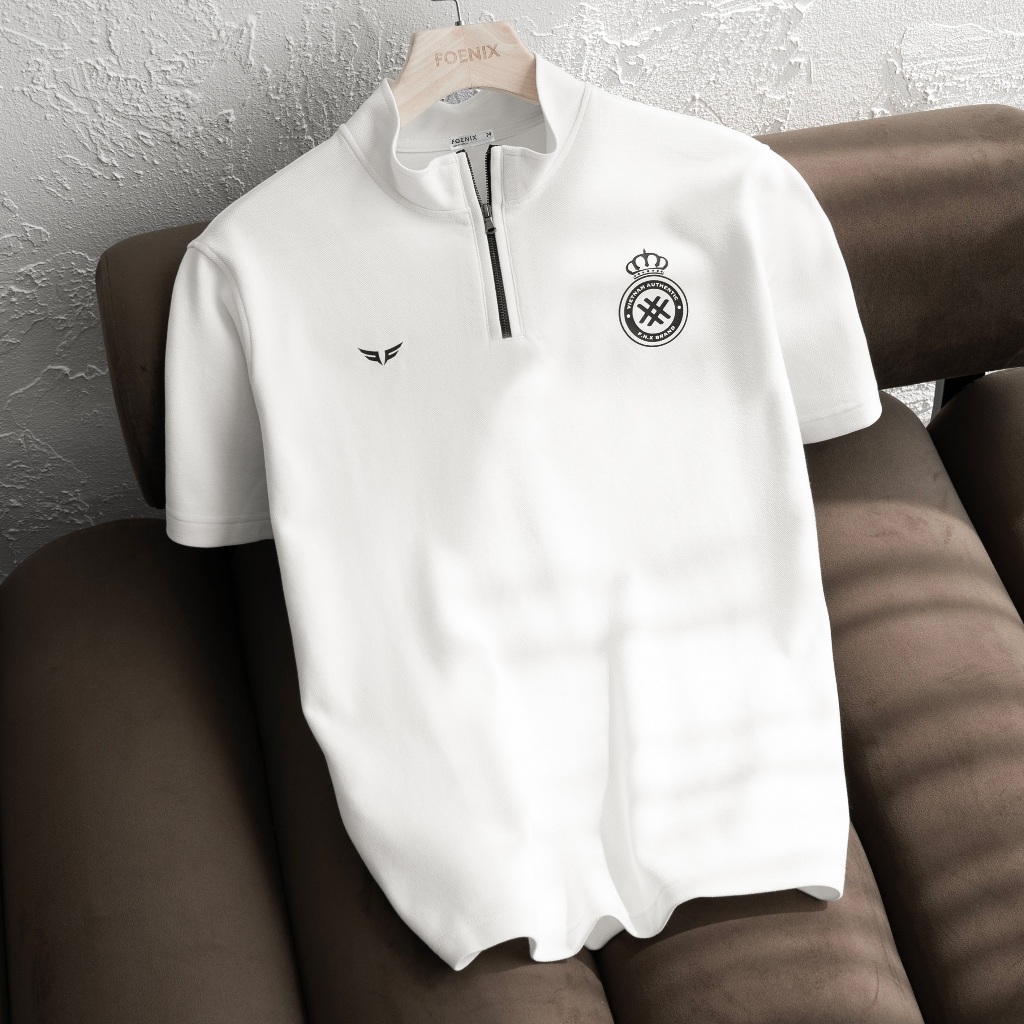 Áo Polo nam Liucenfer Zip FOENIX, khó zip cao cấp, Chất vải cá sấu Flex-Wave Cotton, Form Regular PL