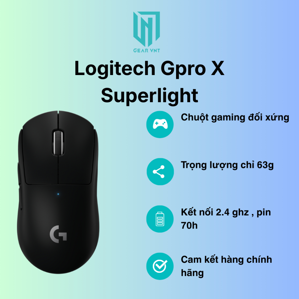 Logitech Gpro X Superlight | Chuột gaming chính hãng