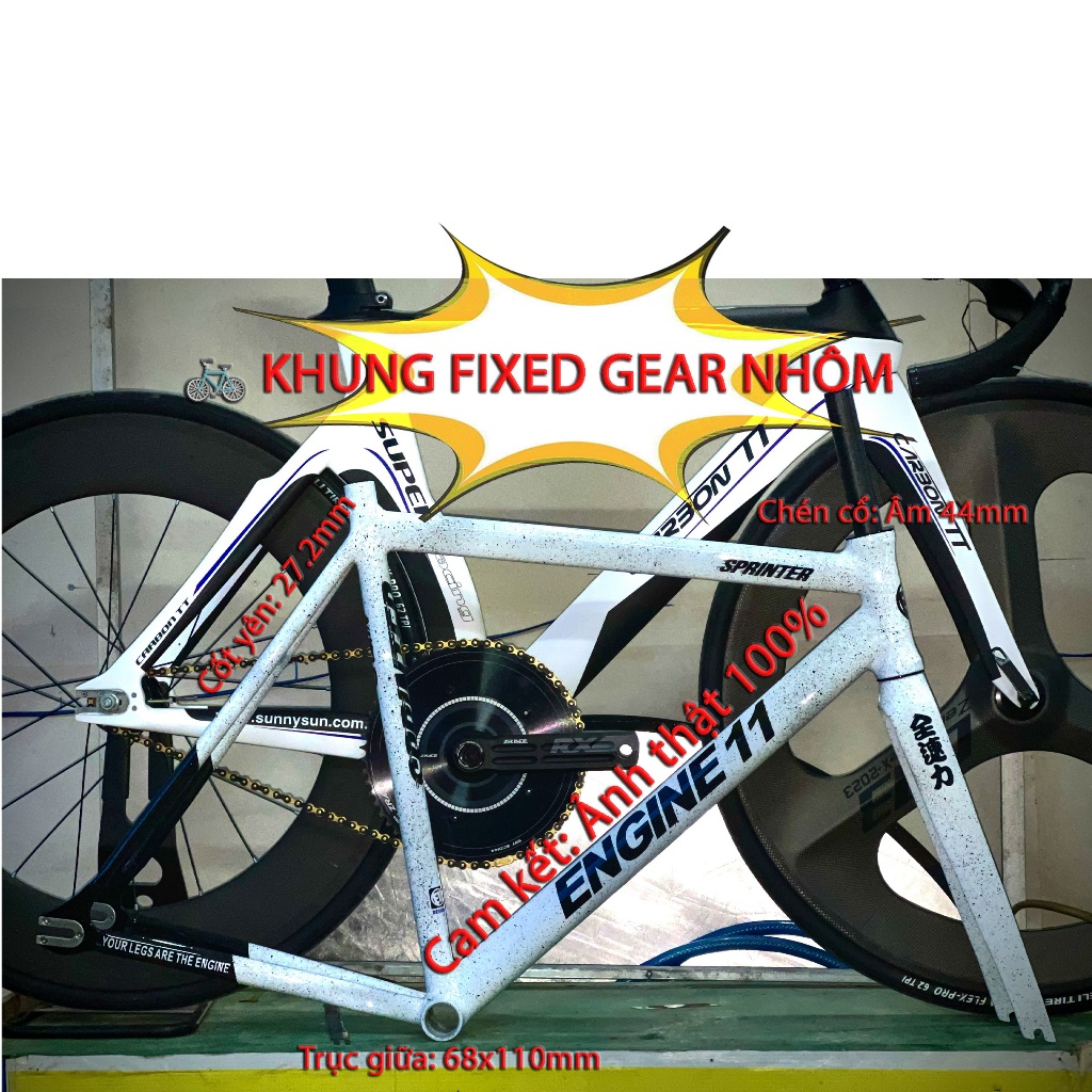 🔥 KHUNG XE FIXED GEAR ENGINE11 – THIẾT KẾ HIỆN ĐẠI – TRACK BIKE CAO CẤP 🔥