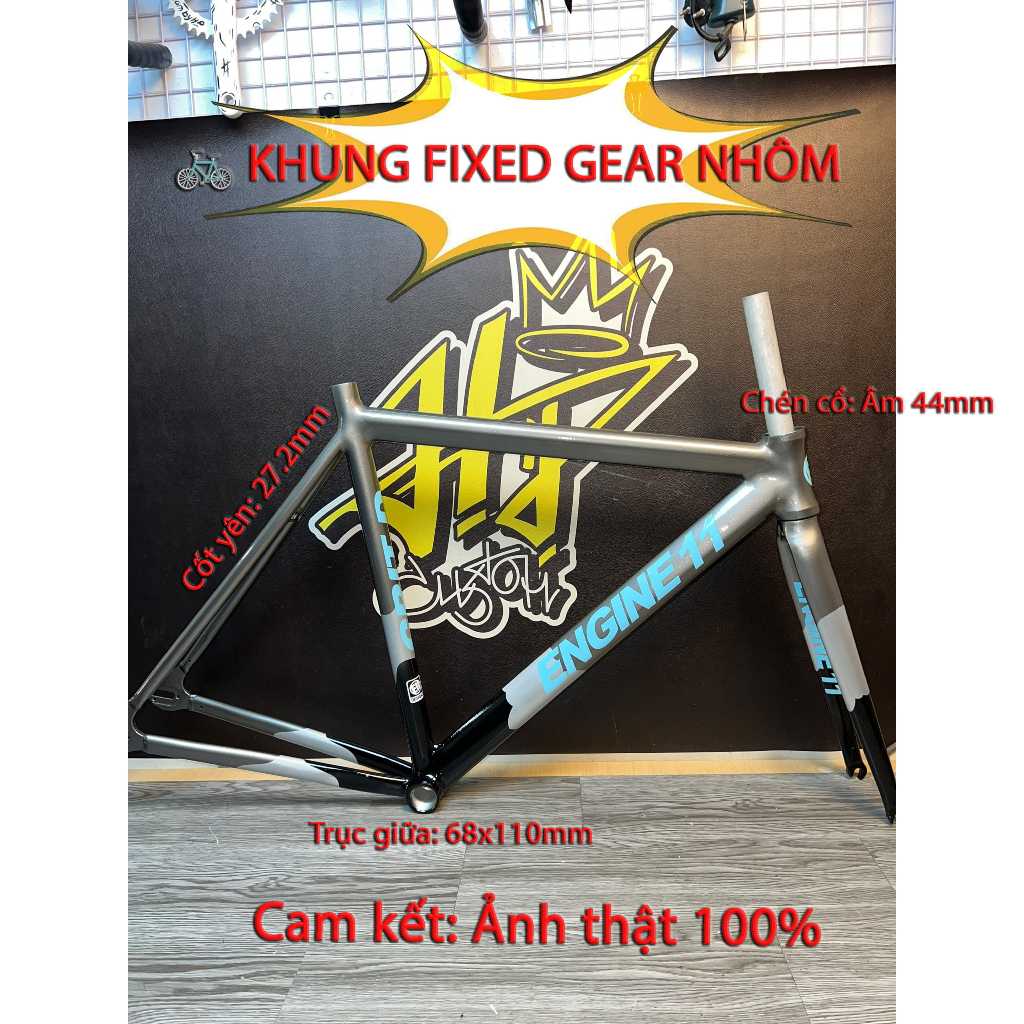 🔥 KHUNG XE FIXED GEAR ENGINE11 – THIẾT KẾ HIỆN ĐẠI – TRACK BIKE CAO CẤP 🔥