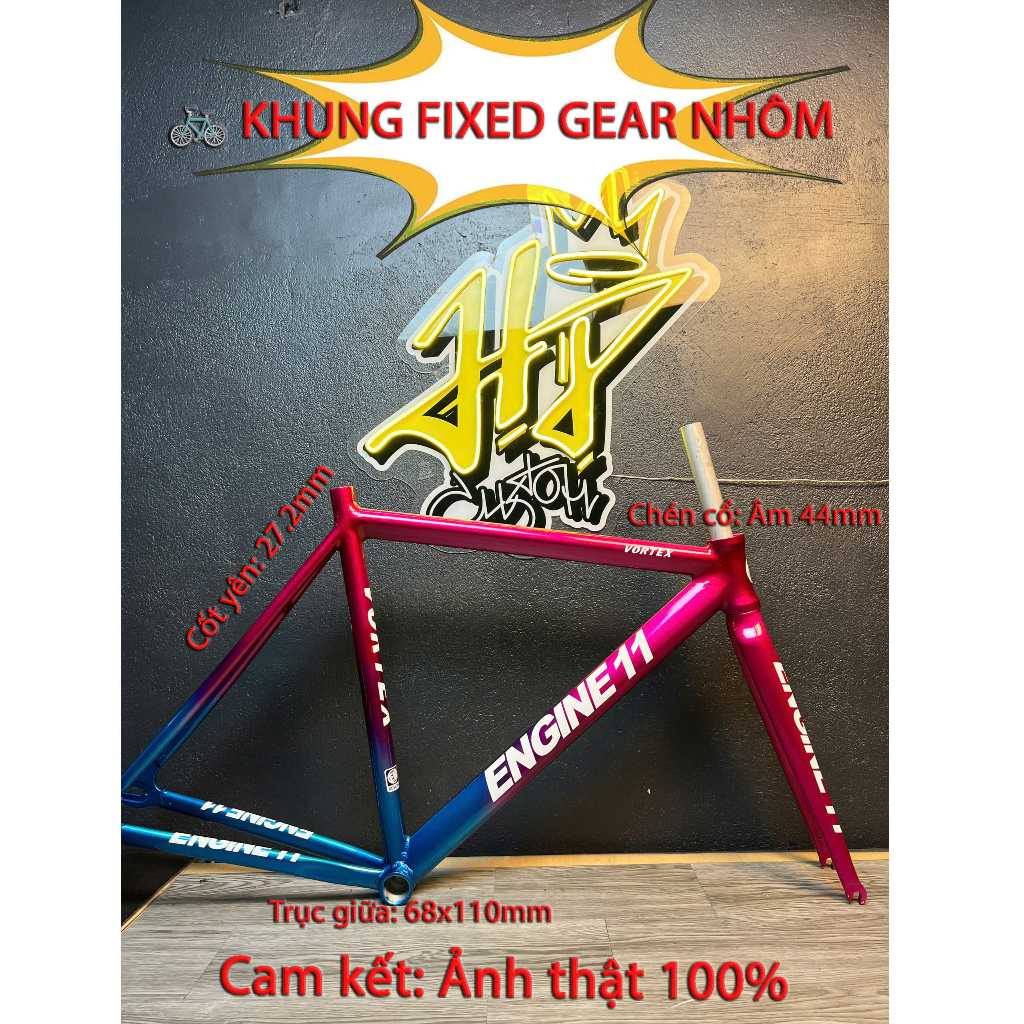 🔥 KHUNG XE FIXED GEAR ENGINE11 – THIẾT KẾ HIỆN ĐẠI – TRACK BIKE CAO CẤP 🔥