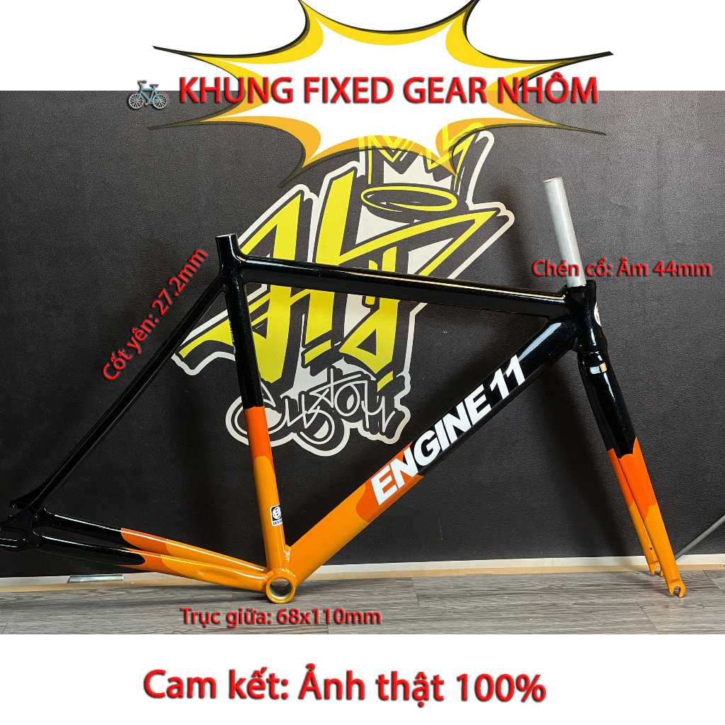 🔥 KHUNG XE FIXED GEAR ENGINE11 – THIẾT KẾ HIỆN ĐẠI – TRACK BIKE CAO CẤP 🔥