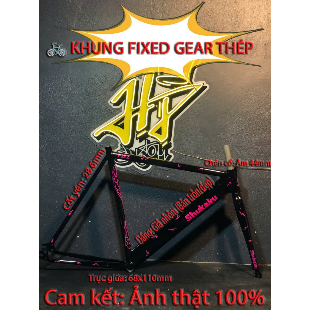 🚴‍♂️ Khung Phuộc Shukaku – Phong Cách Track Bike Nhật Bản, Chuẩn Đường Đua Fixed Gear