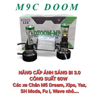 Led Pha Chân M5 - M9C - R02 DZOOM 40W 2025 - Lắp Xe Máy Dùng Điện 12V - GẤP 2-3 LẦN M8C, M9C ĐUÔI CÔNG  - Bảo Hành 1 Năm