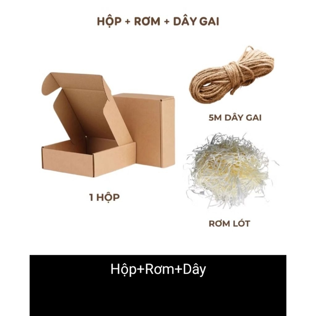 sỉ 20 hộp gói quà phong cách vintage kt 26x20x5 gồm phụ kiện đi kèm