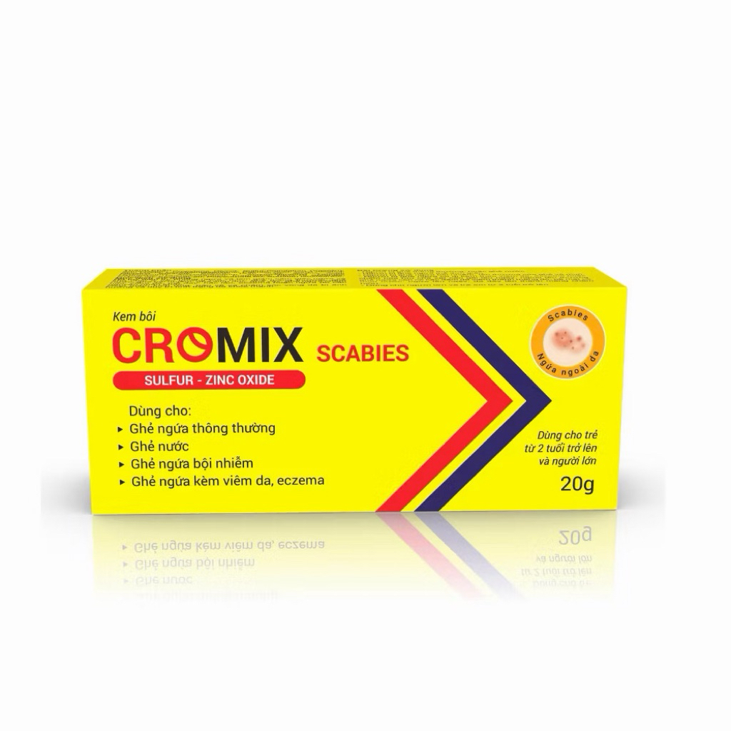 kem bôi ghẻ ngứa viêm da Cromix 20 g