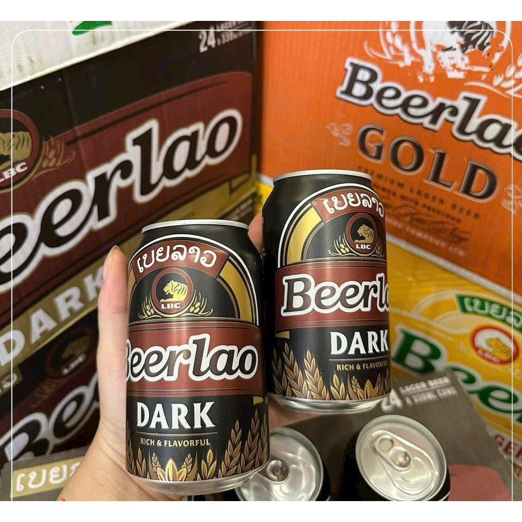 beer Lào đen 330mlx24 lon