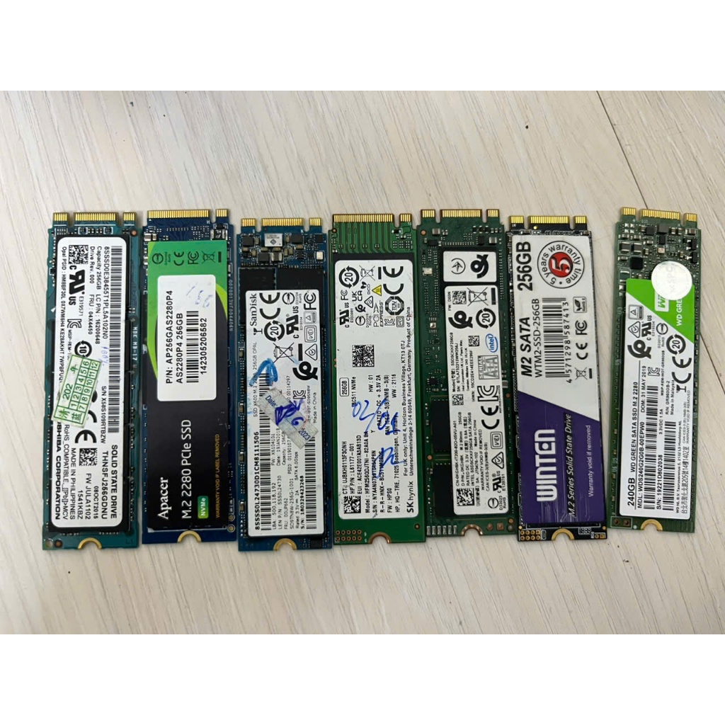 Ổ SSD M2 Nvme cũ bóc máy 128G 240G 256G 512G