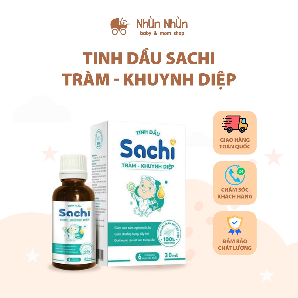 (Nhùn Nhùn) Tinh Dầu Tràm Khuynh Diệp Sachi Giúp Làm Ấm Cơ Thể, Đuổi Muỗi, Làm Dịu Các Vết Côn Trùng Cắn 30ml