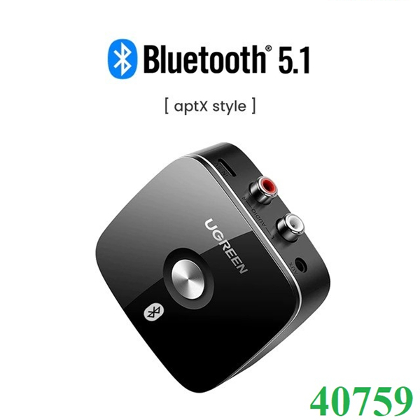 Ugreen 40759 Bộ nhận Bluetooth 5.0 cho Loa, Amply cao cấp, có APTX cao cấp