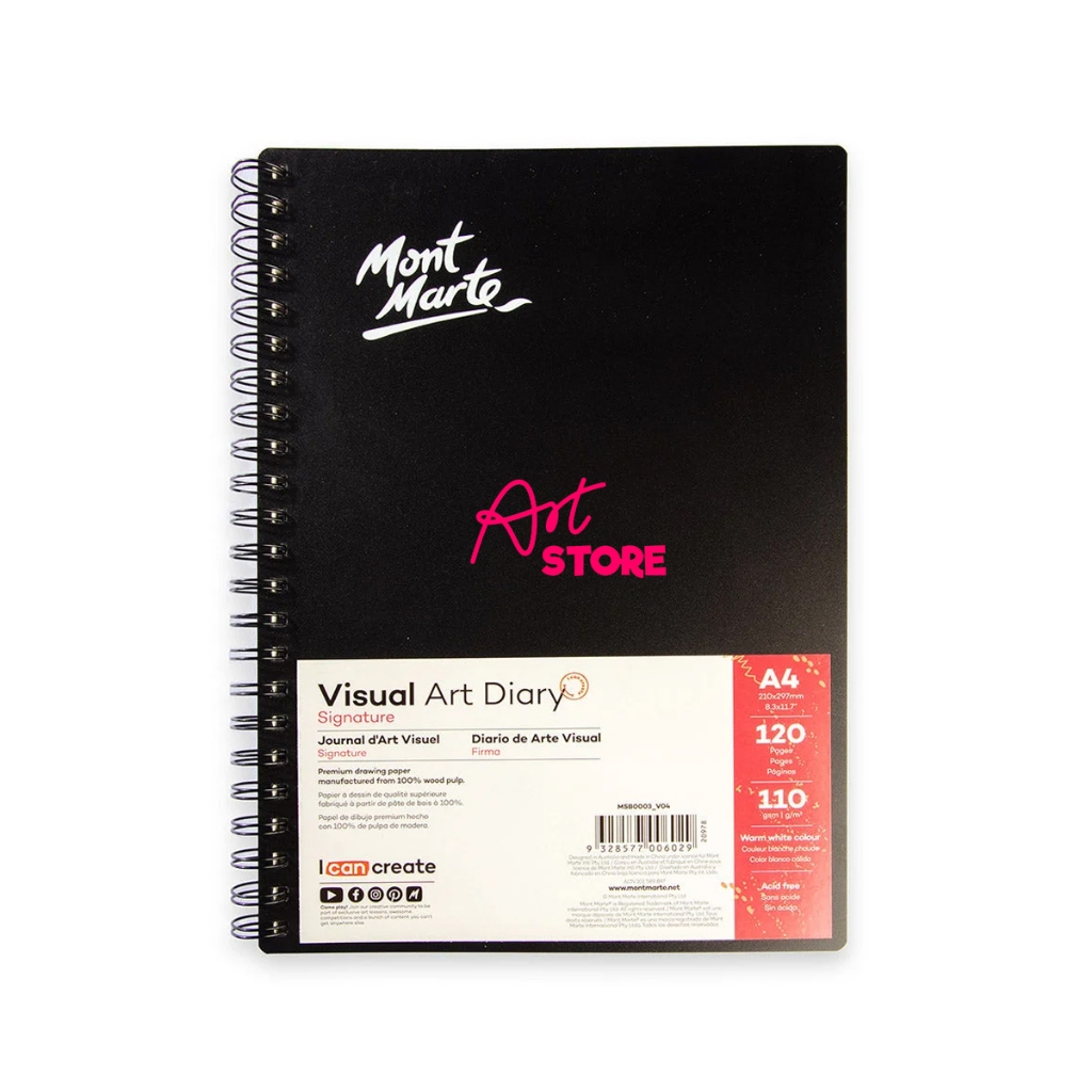 [Art Store] Sổ Vẽ Phác Thảo Visual Art Diary Signature 110gsm - A4 120 Page