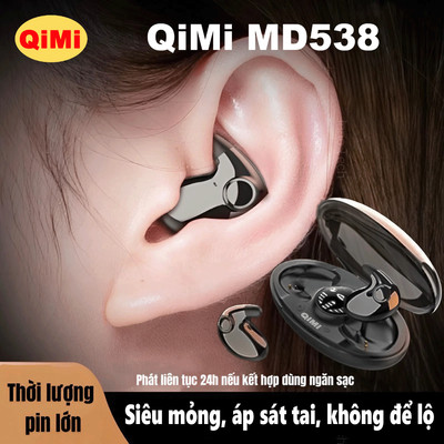Tai Nghe Ngủ Không Dây QiMi MD538 - Bluetooth 5.3, Chống Nước IPX5, Siêu Mỏng, Màn LED Tích Hợp