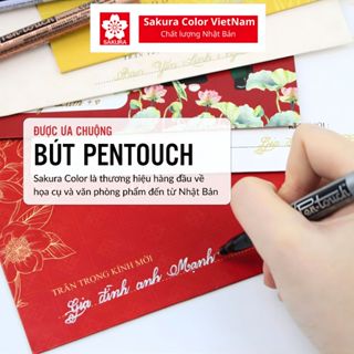 Bút Sakura Pen-Touch – Bút Viết Đa Chất Liệu, Mực Đục Ánh Kim, Trang Trí Thiệp Cưới
