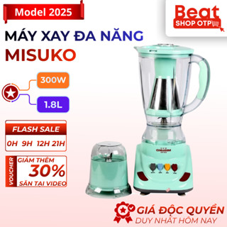 Máy Xay Sinh Tố Đa Năng MISUKO A-228 - Công Suất 300W, 2 Cối Kháng Vỡ, Lưỡi Dao 4 Cánh Xay Đá Mịn, Tự Ngắt An Toàn