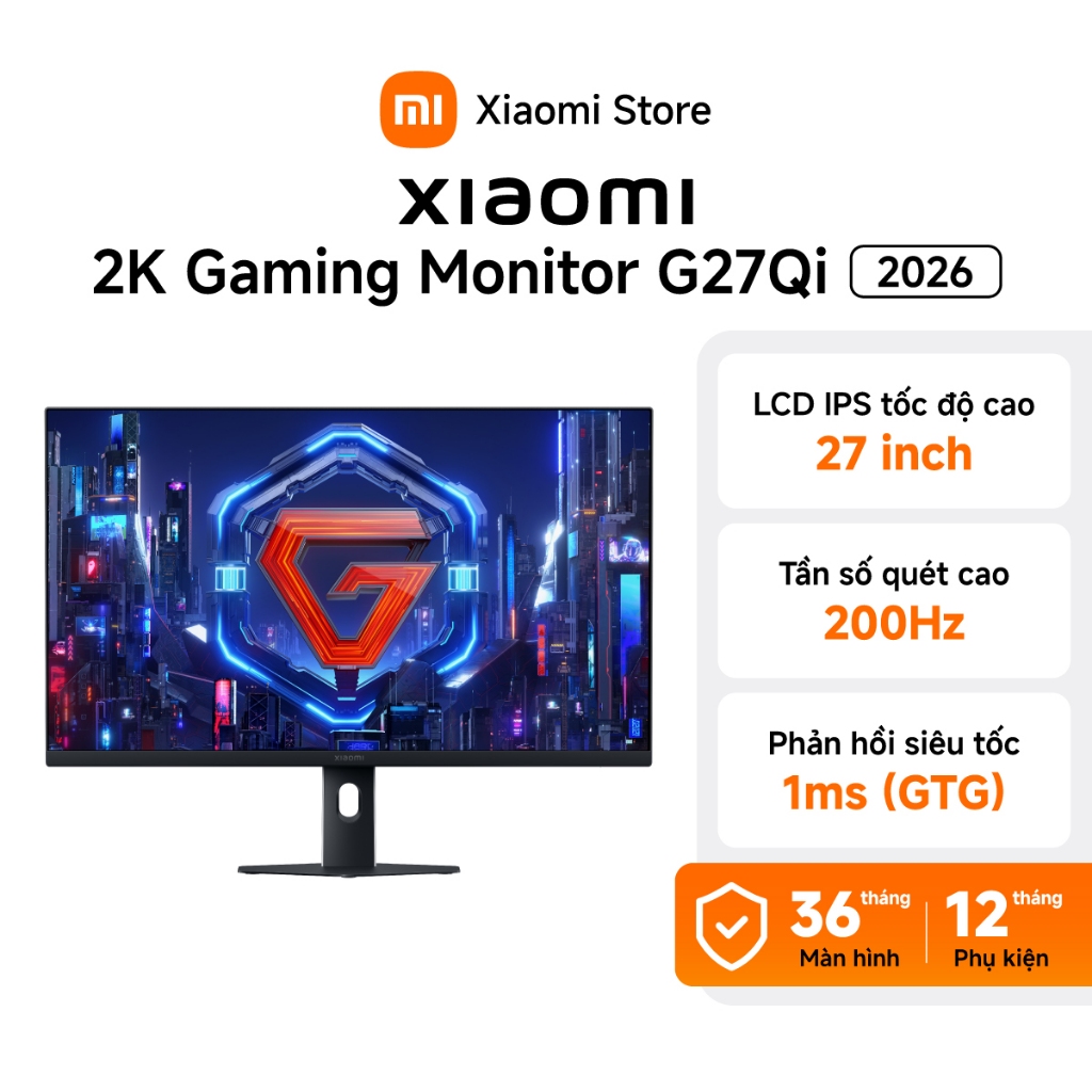 Xiaomi Màn hình Gaming Monitor G27Qi 2026 | LCD IPS 27" | Tần số quét cao 200Hz - BH 3 năm chính hãn