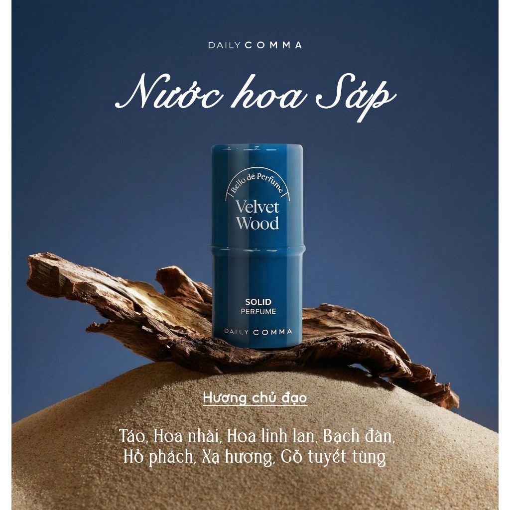 Nước hoa Sáp Daily Comma Solid Perfume Velvet Wood 4.7g - hương gỗ thanh mát