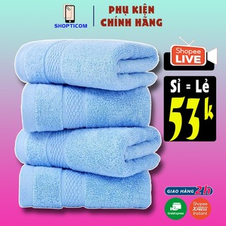 Khăn tắm cotton cao cấp xuất nhật 34x78cm siêu thấm hút, mềm mịn, không xù lông, an toàn