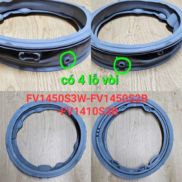 Ron/Gioăng Cao Su Cửa Ngang Máy Giặt LG 4 Lỗ FV1450S3W, FV1450S2B, FV1410S3B FV1413S3WA