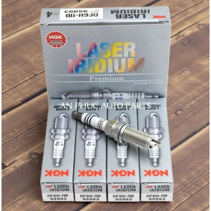 [Bộ 4 cái] Bugi cao cấp Laser Iridium Toyota Avanza 1.5L 2NR-VE 2015-2024 chính hãng #NGK DF6H-11B