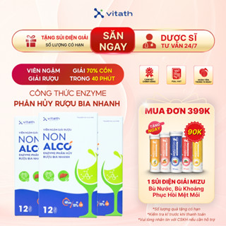 [HỘP MỚI-QUÀ HỜI] Viên Ngậm Giải Rượu Non Alco Giảm 70% Cồn Sau 40 Phút Đau Đầu Chóng Mặt Hộp 12viên