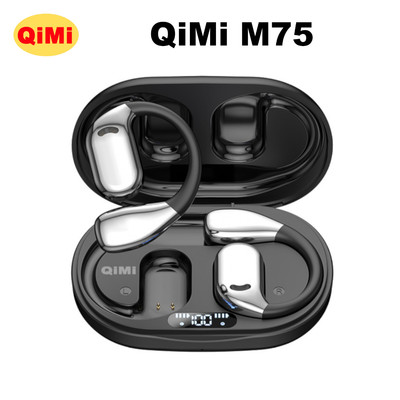 Tai Nghe AI Phiên Dịch QiMi M75 - Bluetooth 5.4, Hỗ Trợ Tất Cả Ngôn Ngữ, Móc Tai Tiện Lợi, Pin Trâu