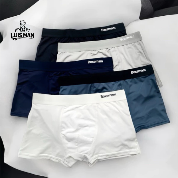 Combo 4 tặng 1 Quần Lót Nam Boxer LUIS MAN Quần Sịp Đùi Thun Lạnh Co Giãn 4 Chiều Thoáng Mát