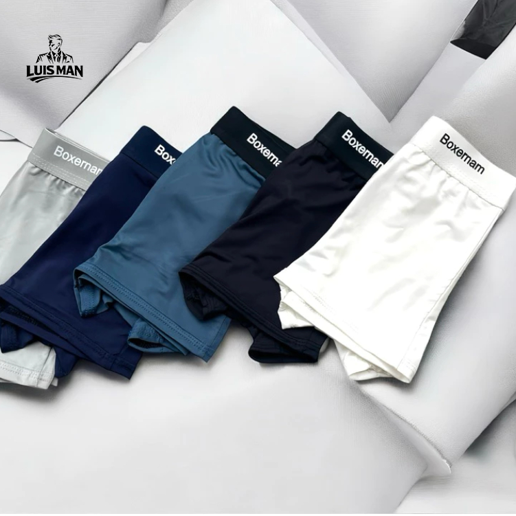 combo 4 tặng 1 quần sịp đùi nam BOXER cao cấp vải thun lạnh co giãn 4 chiều LUIS MAN