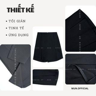 MUN.OFFICIAL Quần Giả Váy Xẻ Tà Khóa Kéo Giấu Sau Thun Cotton Dày Xịn Basic Cơ Bản Đơn Giản Minimal Trơn Đơn Giản (GV)