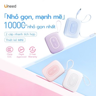 【CCC】Pin sạc dự phòng 10000mah Uneed 3-in-1, Sạc nhanh PD 22.5W type-c và sạc lighting phích cắm điện iP14-17 Samsun