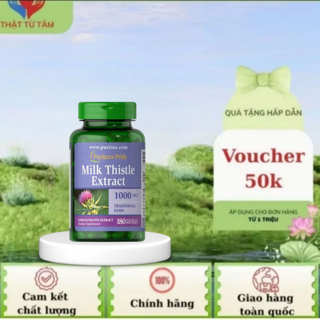 Viên uống giải độc gan milk thistle Extract 1000mg 180 viên