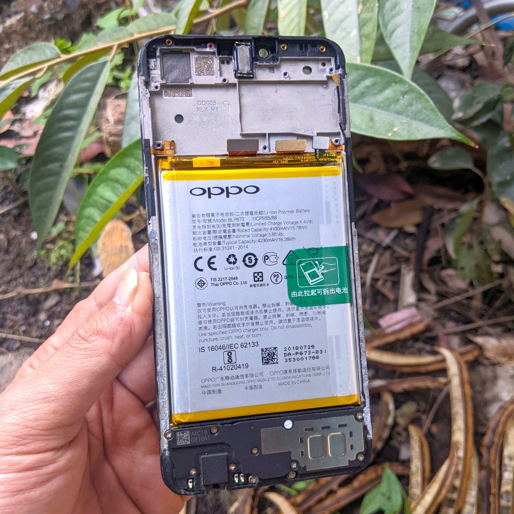 Xác Oppo A3s (CPH1803) hư màn,không main không pin lấy linh kiện - Khung sườn / Cụm sạc / Pin Oppo A
