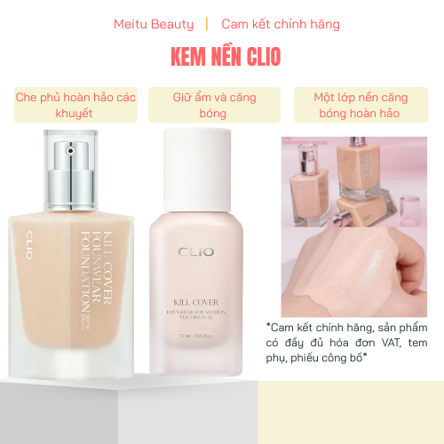 Kem Nên Clio Kill Cover High Glow/ The Original Foundation - Meitu beauty