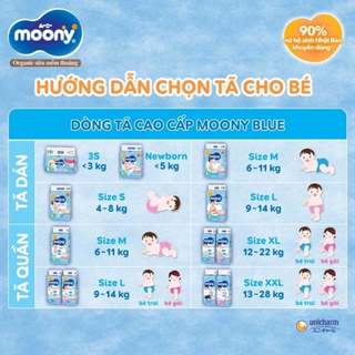 Tã Bỉm Moony Xanh