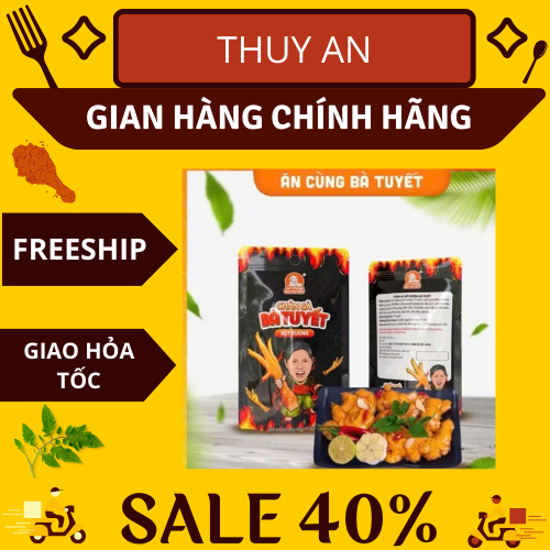 Combo 20 chiếc chân gà Bà Tuyết loại không xương chanh xả-loại cay