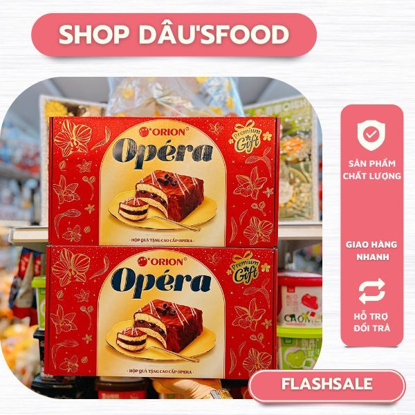 Bánh Kẹo Tết - Bánh Mềm OPERA ORION 16 chiếc - Hộp Quà Tặng Tết 2025 Có Túi Giấy, Hàng Mới Nhất