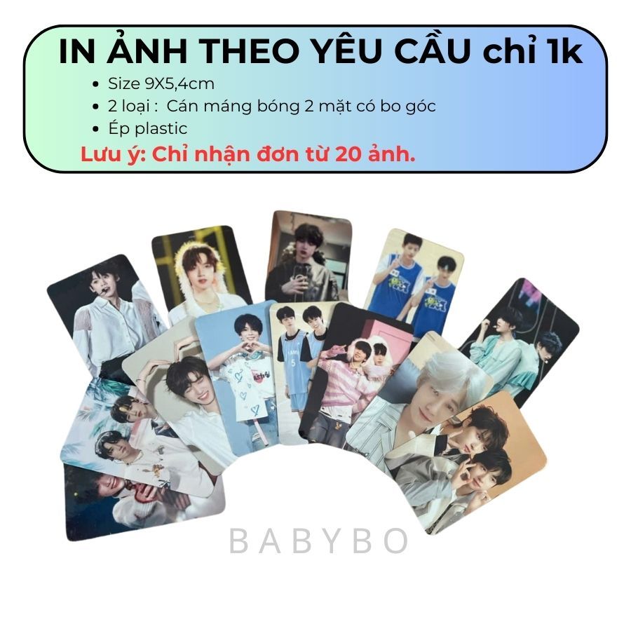 [IN ẢNH 1K]  In ảnh theo yêu cầu có cán bóng 2 mặt không thấm nước và ép plastic