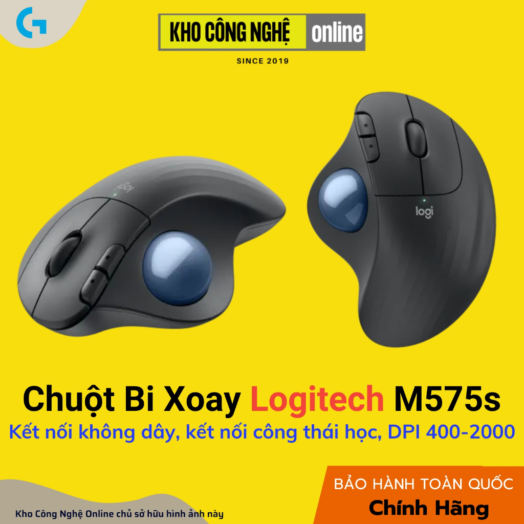 Chuột Bi Xoay Logitech M575 / M575s - Thiết kế công thái học (Hàng Chính Hãng)