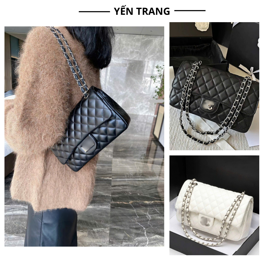 [LOẠI 1] Túi xách nữ đeo vai, túi xách đeo chéo trần trám nhiều ngăn thời trang cao cấp size 25cm