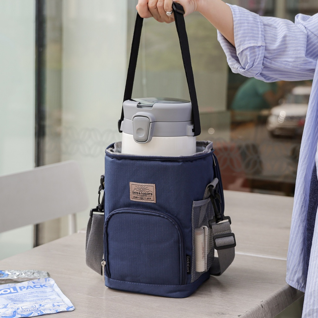 Bộ Hộp Cơm Giữ Nhiệt Văn Phòng LocknLock Lunch Box 3 Ngăn Kèm Túi Thìa Đũa LHC8052S01 T2Cmall | BigBuy360 - bigbuy360.vn