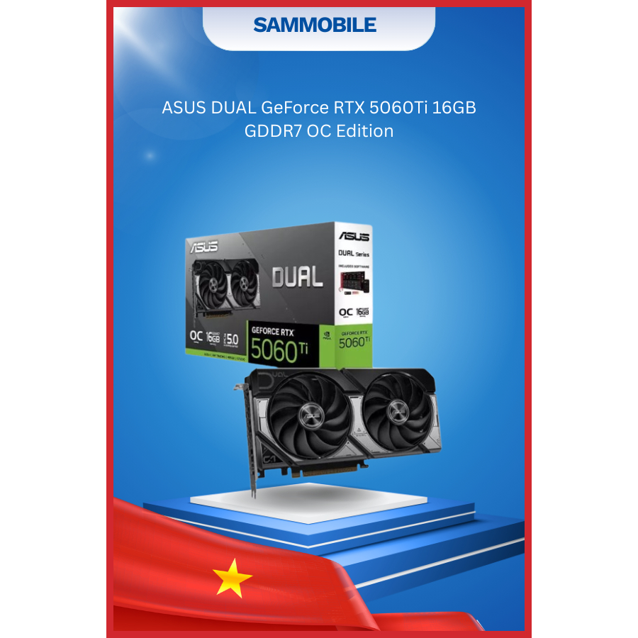 Card Màn Hình Asus GeForce RTX 5060 Ti DUAL GDDR7 OC 16GB