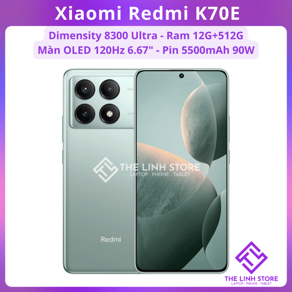 Điện thoại Xiaomi Redmi K70E - Dimensity 8300 Ultra Màn OLED 120Hz