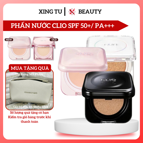 Phấn Nước Clio Kill Cover Mesh Glow Essential Cushion SPF50+ PA+++ mịn lì mỏng nhẹ Cushion Clio 2 lõ