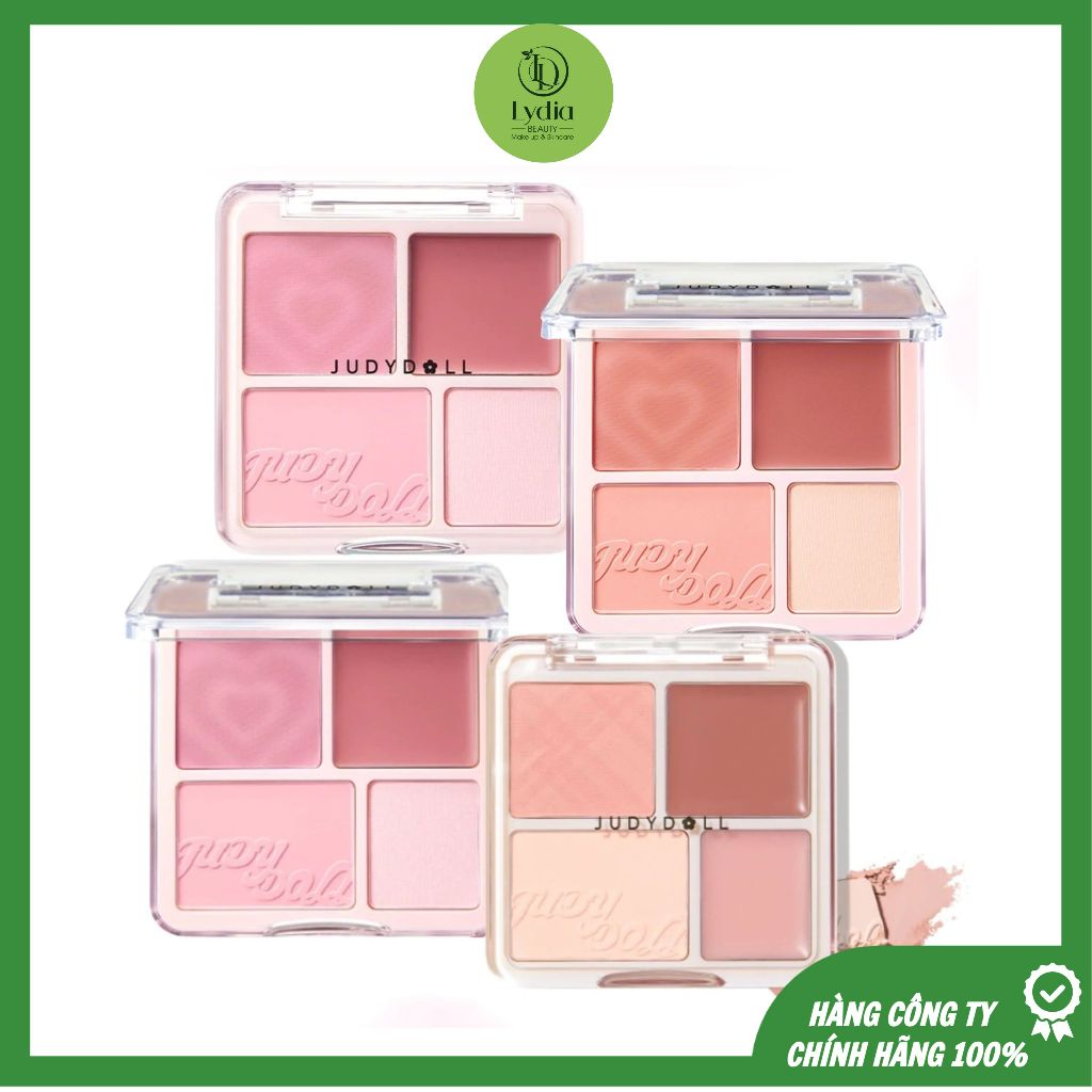 Bảng Phấn Má Hồng 4 ô Judydoll Blush & Highlight Palette - Lydia