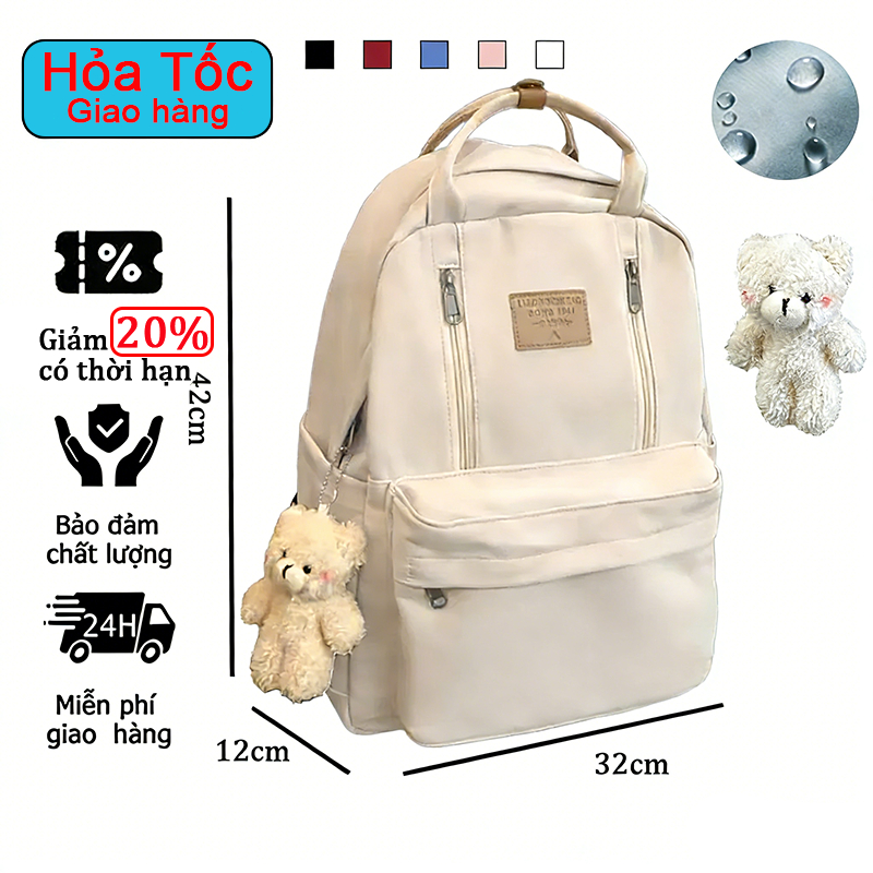 🔥Balo Unisex nam nữ vải xịn chống nước nhiều ngăn tiện dụng,có ngăn đựng laptop,Ba lô học sinh.1199